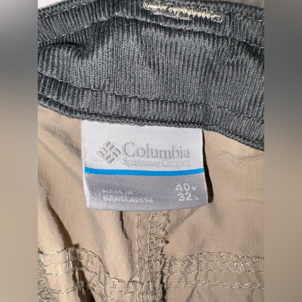 Columbia Omni Shade Convertible Pants to Shorts Men Beige Sun Protection - Picture 5 of 6
